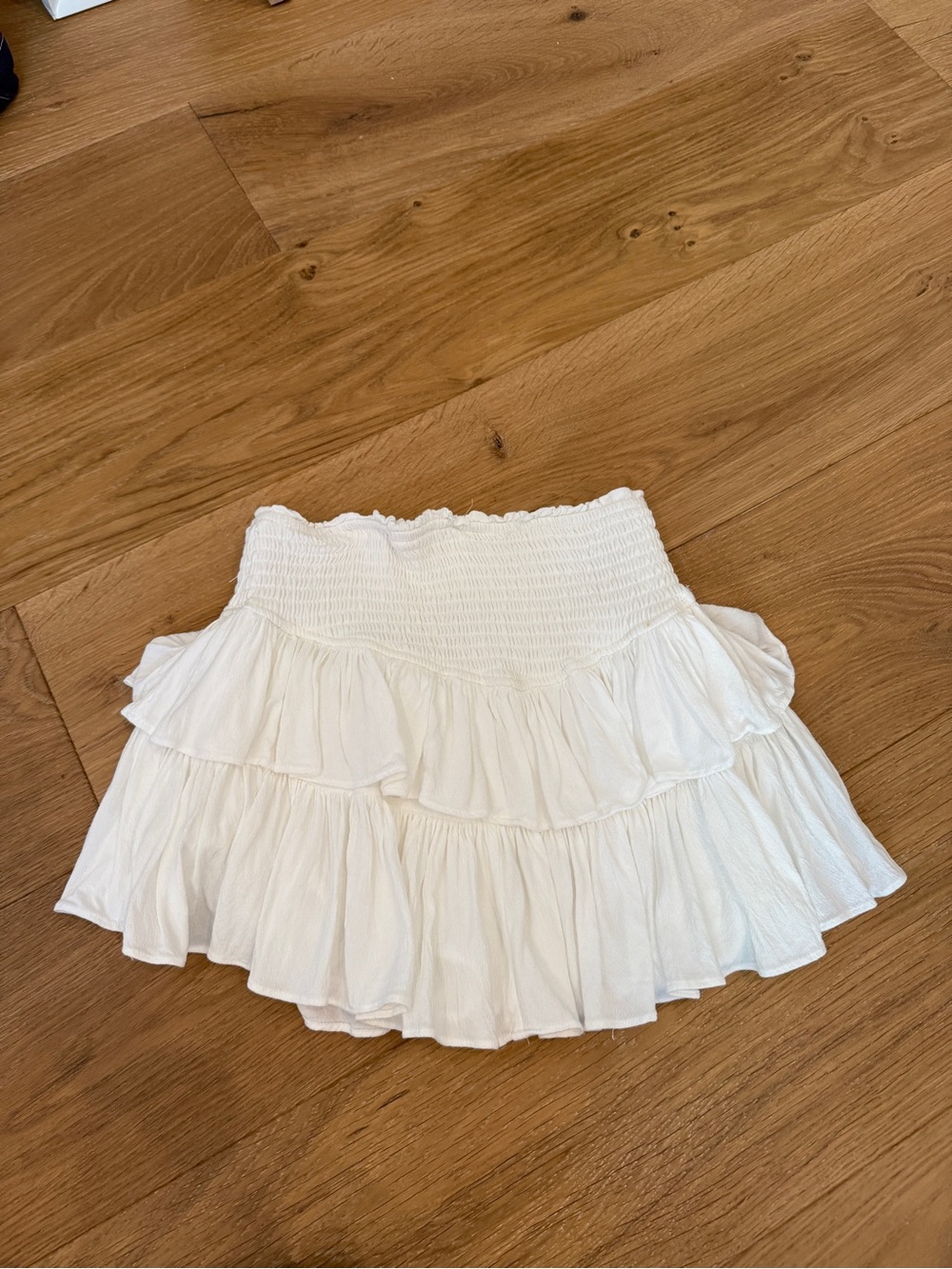 White Tiered Ruffle Mini Skirt - Lightweight Summer Style